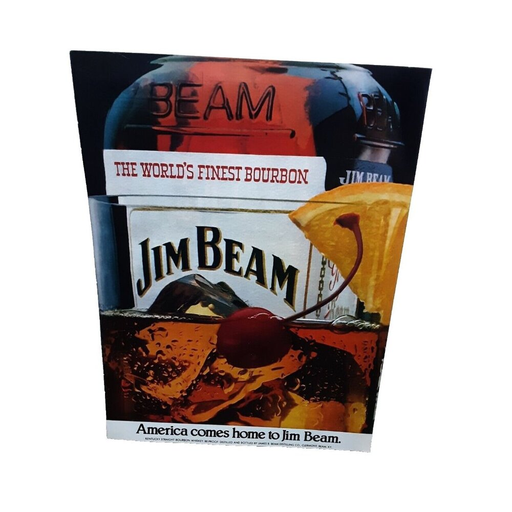 1985 Jim Beam Worlds Finest Bourbon Original Print Ad